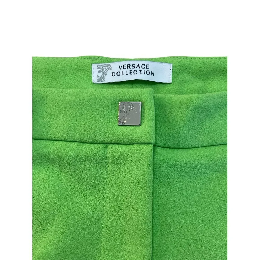 VERSACE COLLECTION Trousers Green Size 40UK Style‎ G32380 Italy Designer Women's